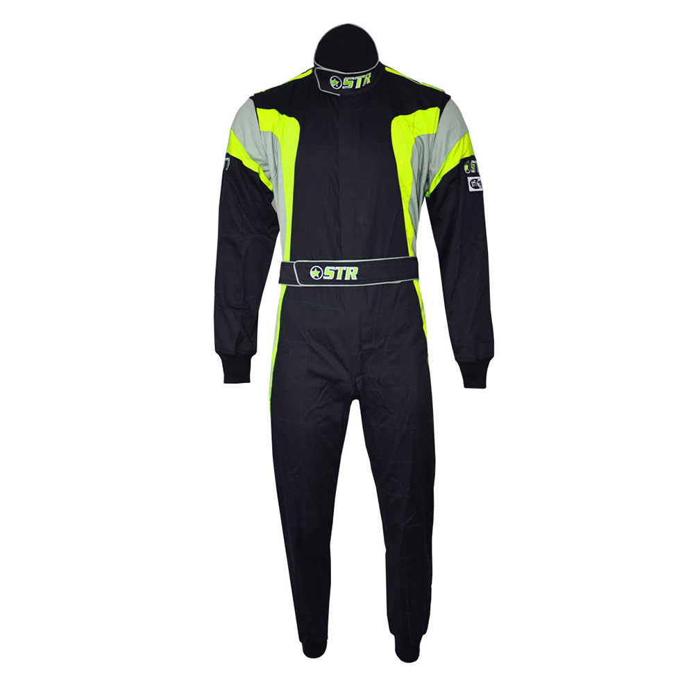 STR Podium Race Suit - Black/Fluoro Yellow/Silver - POD_15244_EUXX